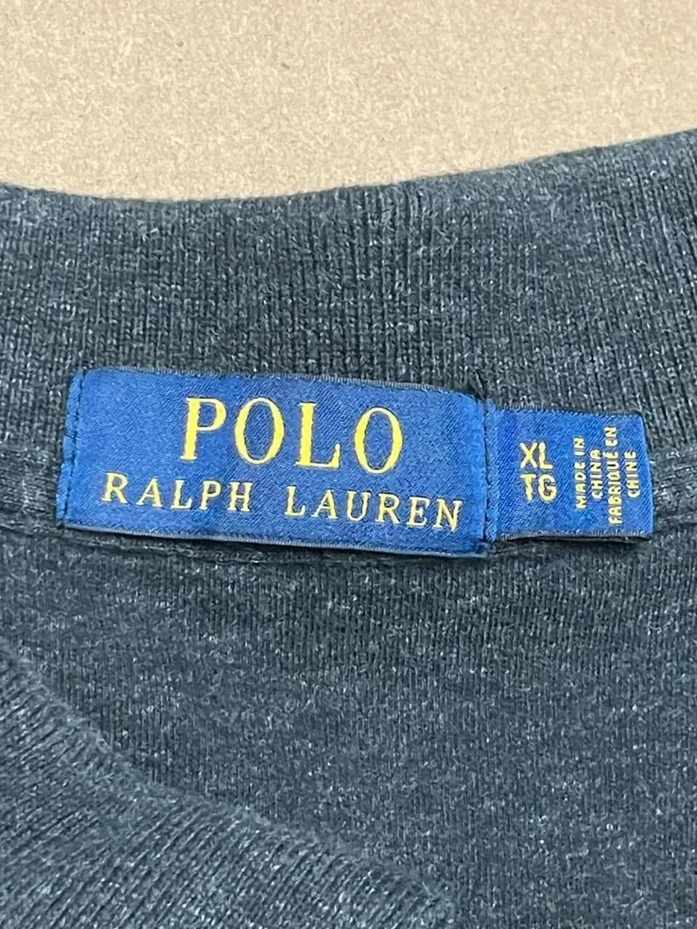 Polo Ralph Lauren Polo Shirt Men’s XL Dark Gray White Pony Short Sleeve Cotton
